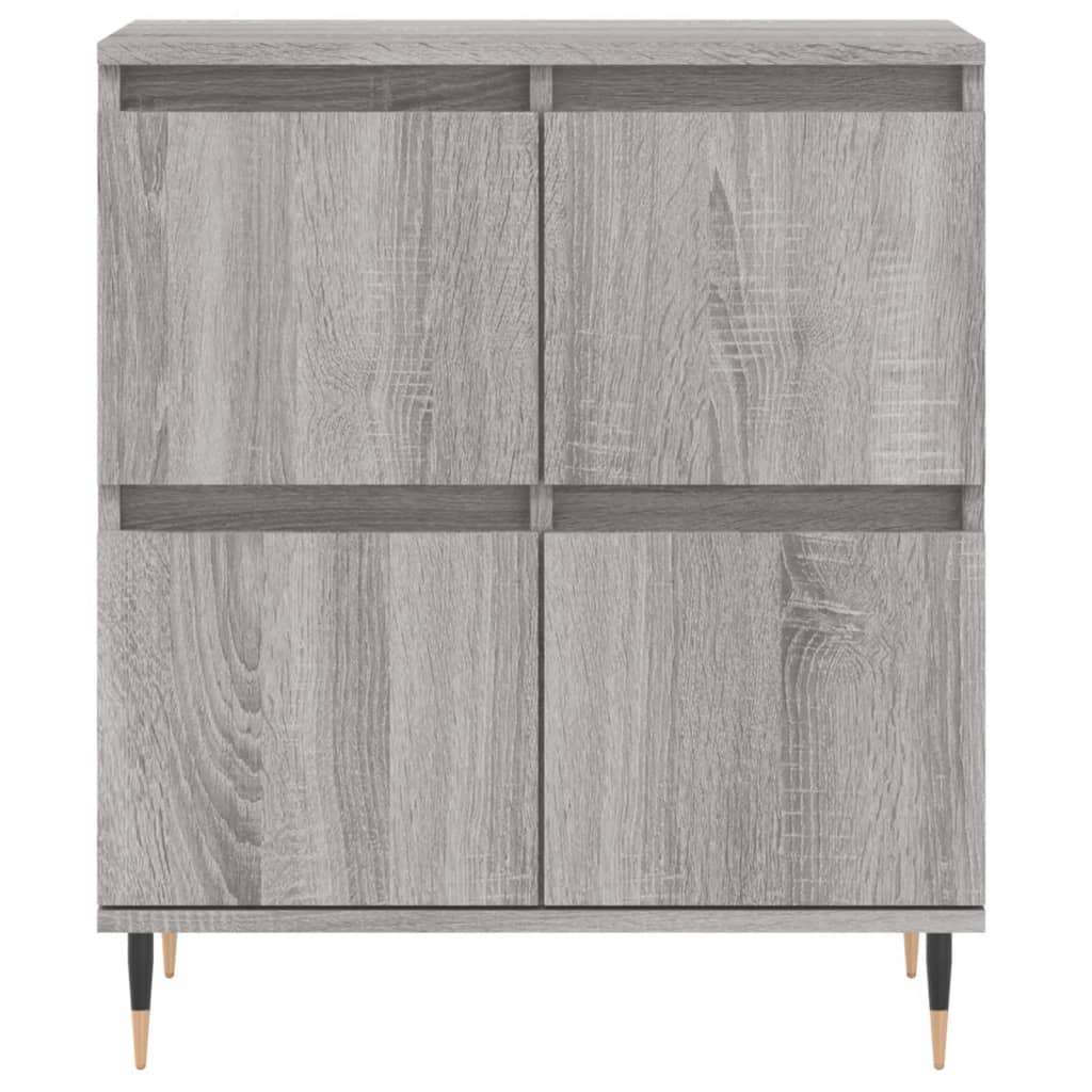 Dressoirs 2 st bewerkt hout grijs sonoma eikenkleurig is nu te koop bij PeponiXL, paradijselijk wonen!