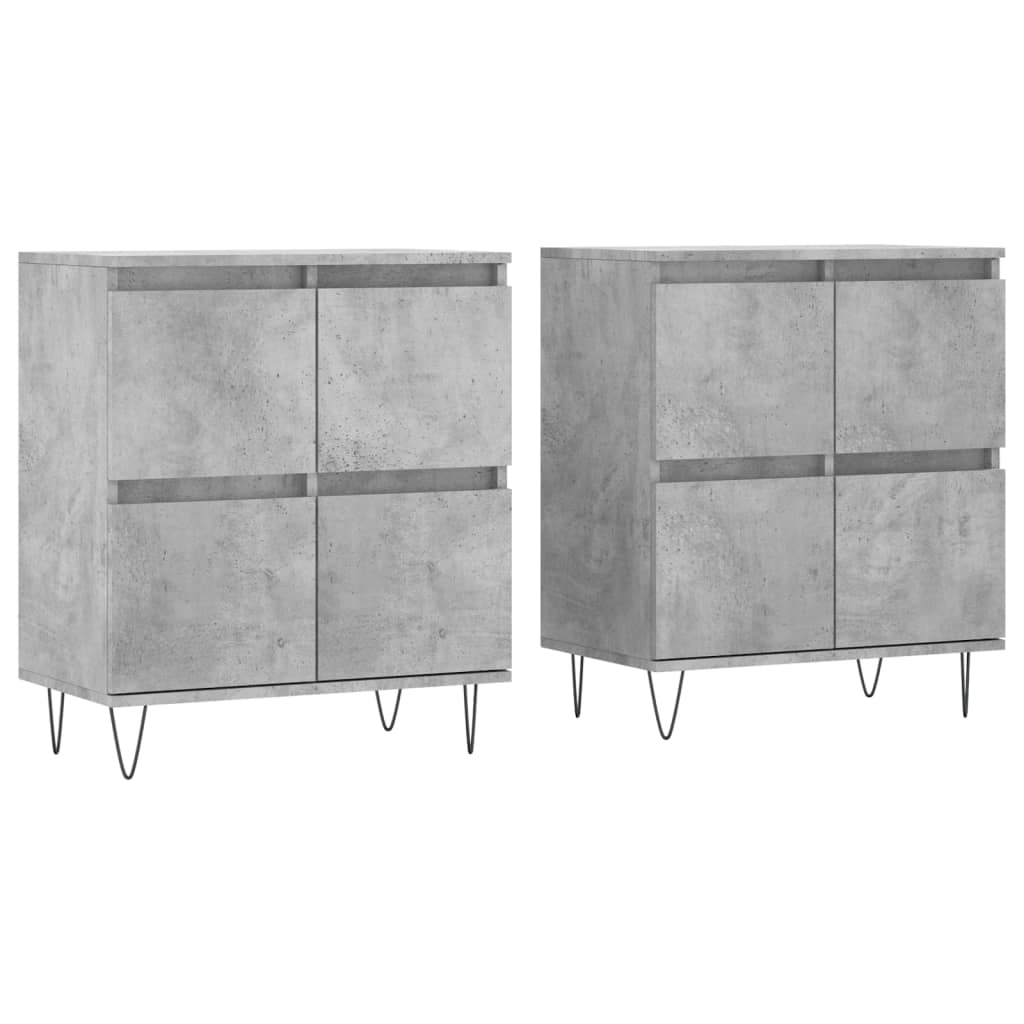 Dressoirs 2 st bewerkt hout betongrijs is nu te koop bij PeponiXL, paradijselijk wonen!
