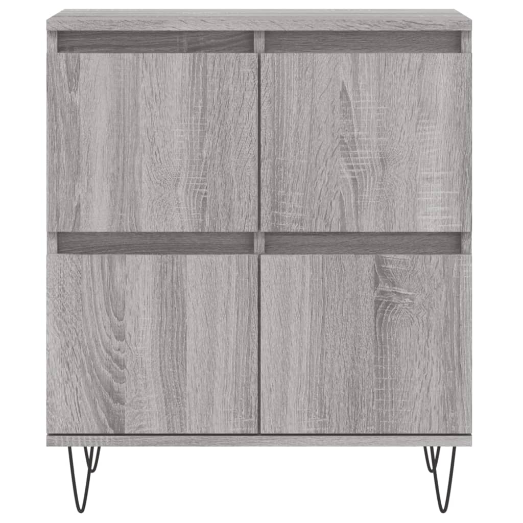 Dressoirs 2 st bewerkt hout grijs sonoma eikenkleurig is nu te koop bij PeponiXL, paradijselijk wonen!