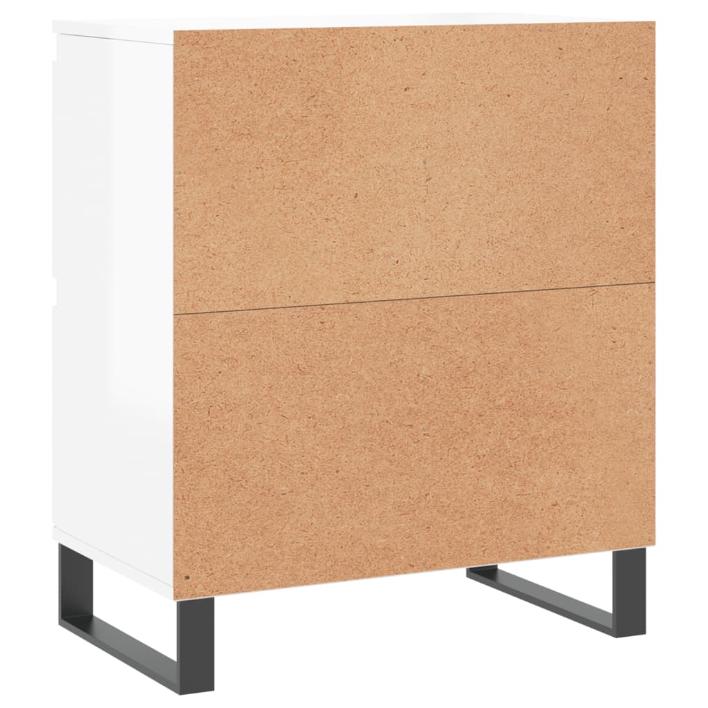 Dressoirs 2 st bewerkt hout hoogglans wit is nu te koop bij PeponiXL, paradijselijk wonen!