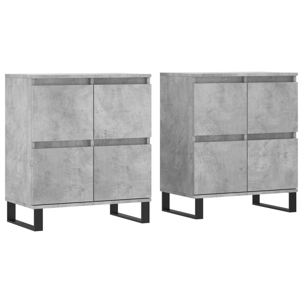 Dressoirs 2 st bewerkt hout betongrijs is nu te koop bij PeponiXL, paradijselijk wonen!