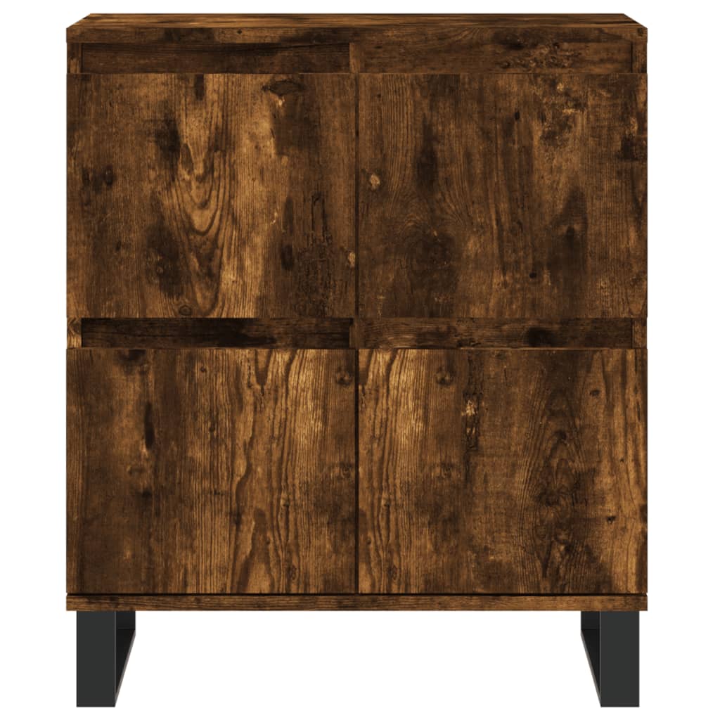 Dressoirs 2 st bewerkt hout gerookt eikenkleurig is nu te koop bij PeponiXL, paradijselijk wonen!