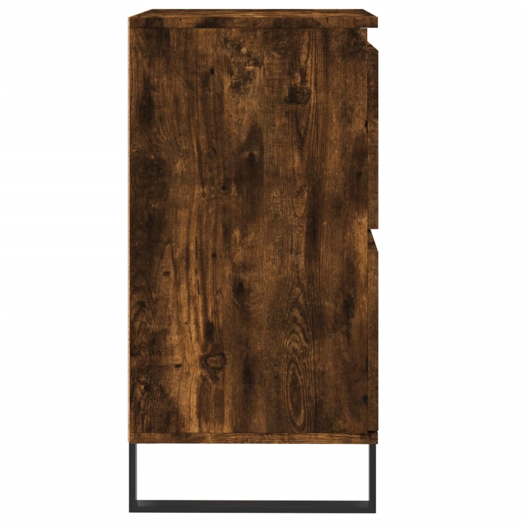 Dressoirs 2 st bewerkt hout gerookt eikenkleurig is nu te koop bij PeponiXL, paradijselijk wonen!