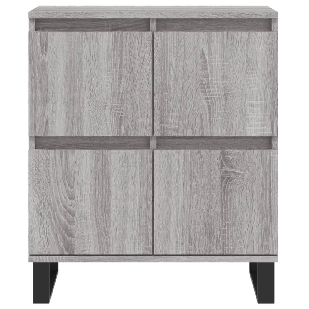 Dressoirs 2 st bewerkt hout grijs sonoma eikenkleurig is nu te koop bij PeponiXL, paradijselijk wonen!