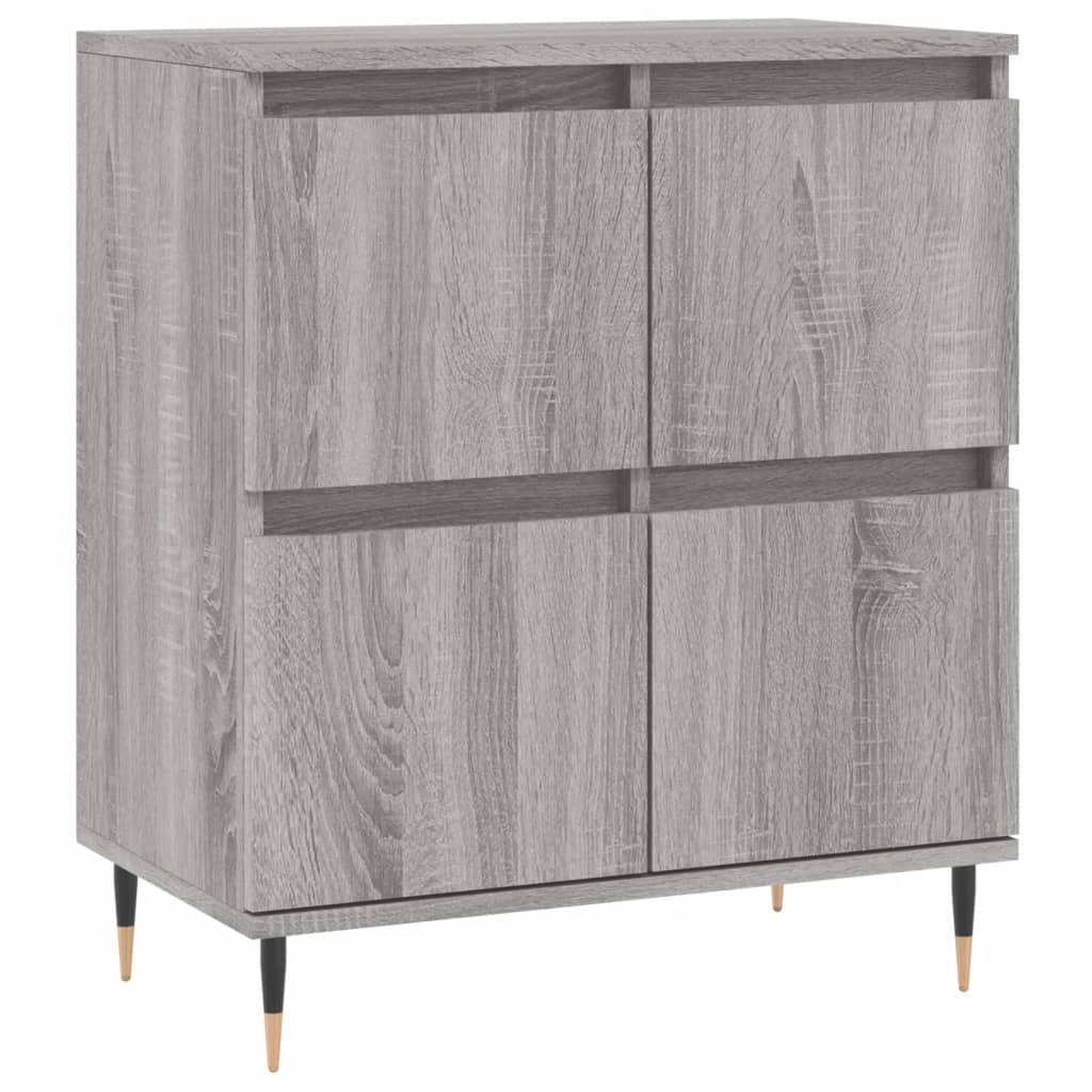Dressoirs 3 st bewerkt hout grijs sonoma eikenkleurig is nu te koop bij PeponiXL, paradijselijk wonen!