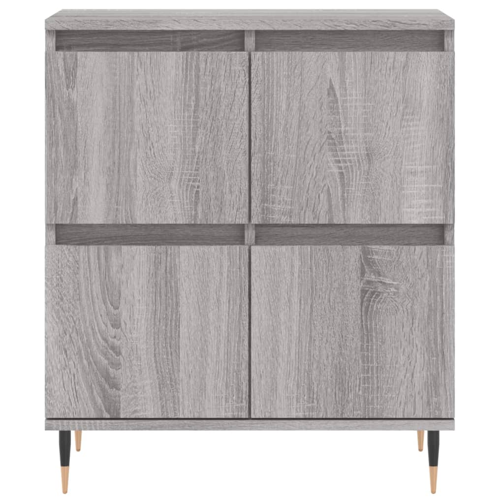 Dressoirs 3 st bewerkt hout grijs sonoma eikenkleurig is nu te koop bij PeponiXL, paradijselijk wonen!