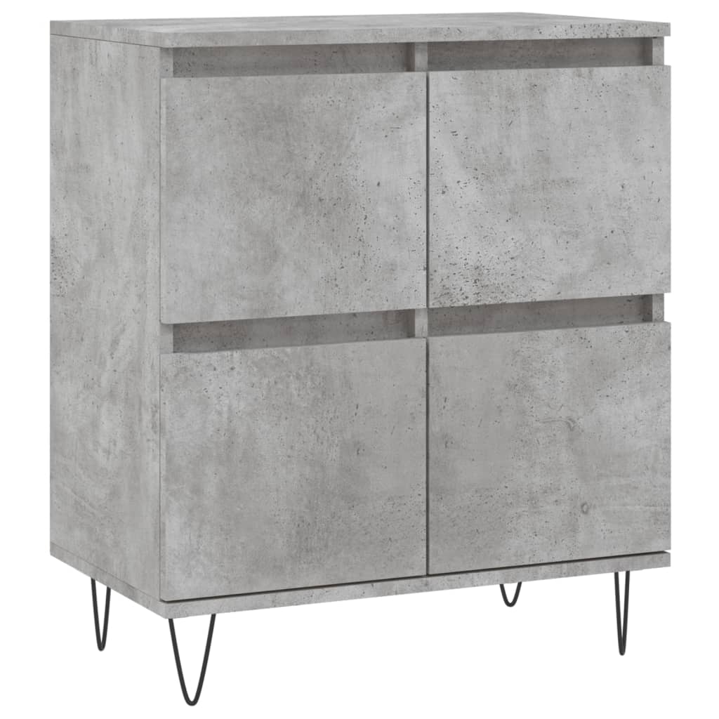 Dressoirs 3 st bewerkt hout betongrijs is nu te koop bij PeponiXL, paradijselijk wonen!