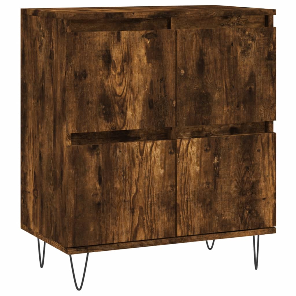 Dressoirs 3 st bewerkt hout gerookt eikenkleurig is nu te koop bij PeponiXL, paradijselijk wonen!