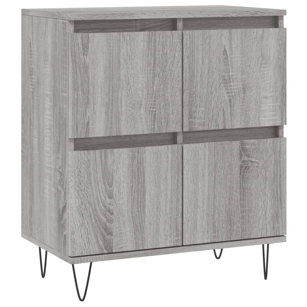 Dressoirs 3 st bewerkt hout grijs sonoma eikenkleurig is nu te koop bij PeponiXL, paradijselijk wonen!