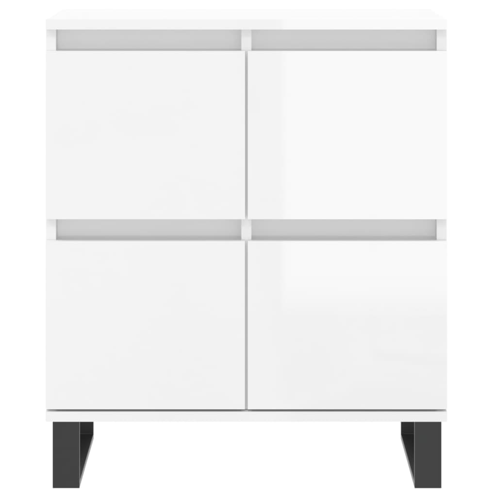 Dressoirs 3 st bewerkt hout hoogglans wit is nu te koop bij PeponiXL, paradijselijk wonen!