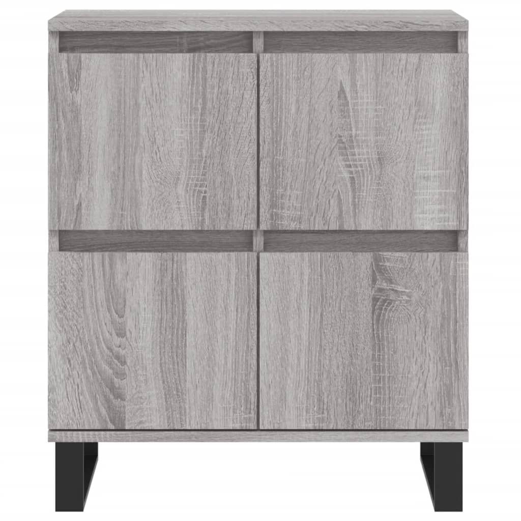 Dressoirs 3 st bewerkt hout grijs sonoma eikenkleurig is nu te koop bij PeponiXL, paradijselijk wonen!
