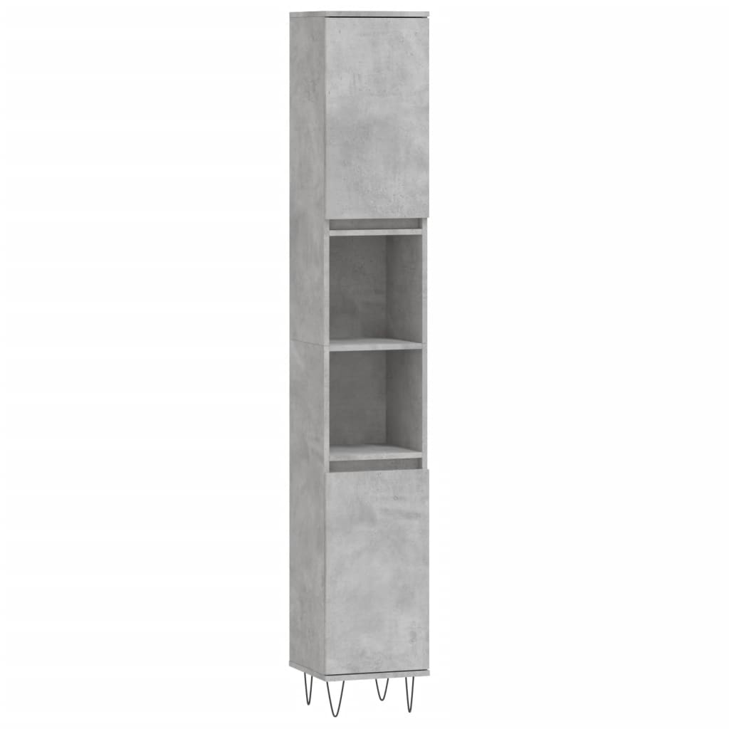 3-delige Badkamermeubelset bewerkt hout betongrijs is nu te koop bij PeponiXL, paradijselijk wonen!