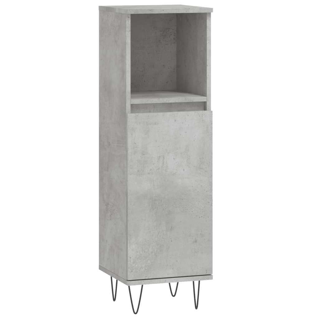 3-delige Badkamermeubelset bewerkt hout betongrijs is nu te koop bij PeponiXL, paradijselijk wonen!
