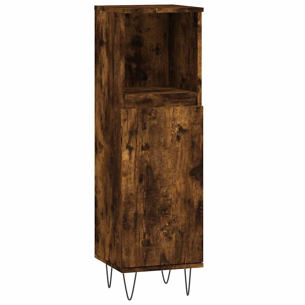 3-delige Badkamermeubelset bewerkt hout gerookt eikenkleurig is nu te koop bij PeponiXL, paradijselijk wonen!