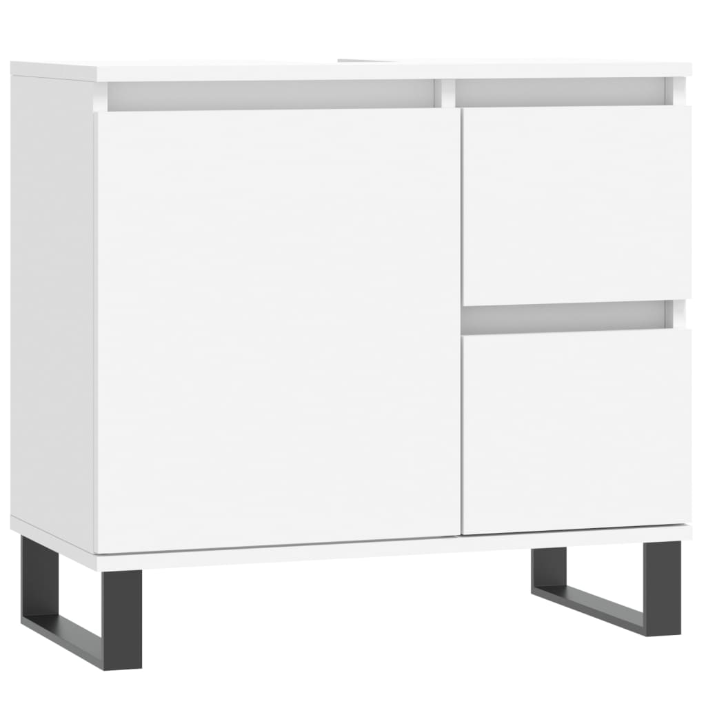 3-delige Badkamermeubelset bewerkt hout wit is nu te koop bij PeponiXL, paradijselijk wonen!