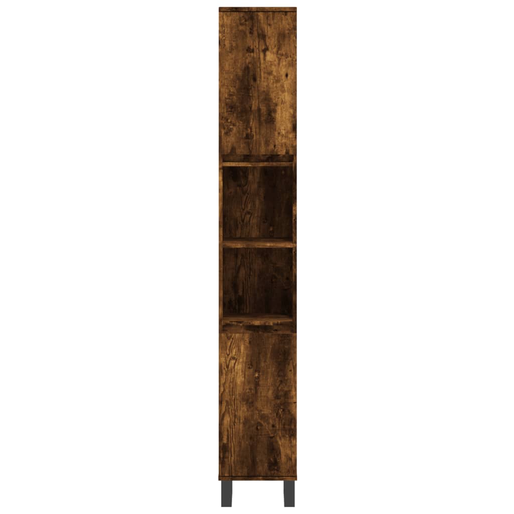 3-delige Badkamermeubelset bewerkt hout gerookt eikenkleurig is nu te koop bij PeponiXL, paradijselijk wonen!