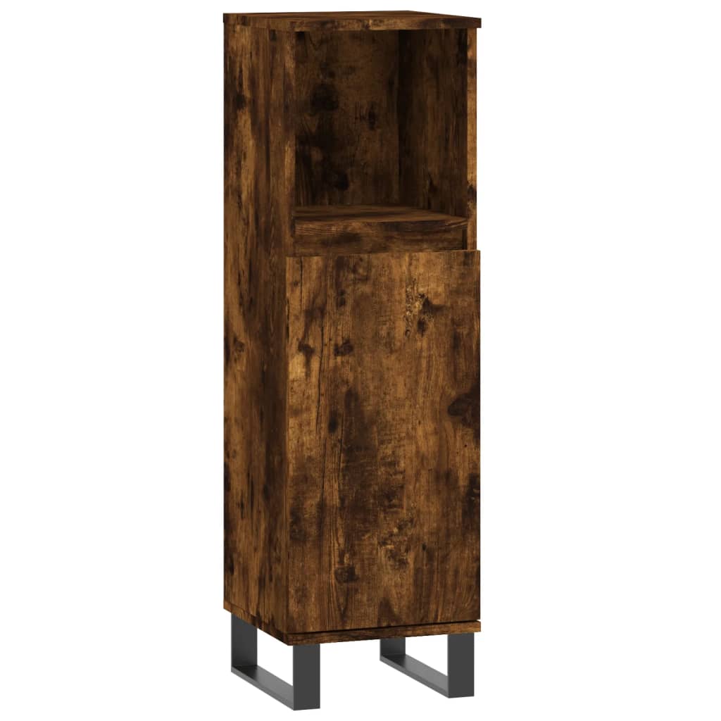 3-delige Badkamermeubelset bewerkt hout gerookt eikenkleurig is nu te koop bij PeponiXL, paradijselijk wonen!