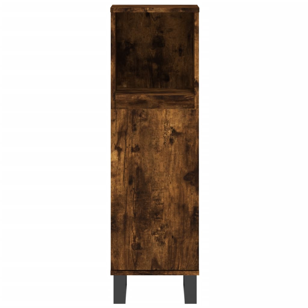 3-delige Badkamermeubelset bewerkt hout gerookt eikenkleurig is nu te koop bij PeponiXL, paradijselijk wonen!