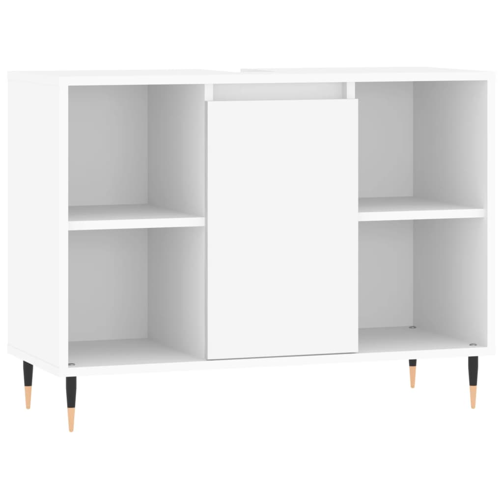 3-delige Badkamermeubelset bewerkt hout wit is nu te koop bij PeponiXL, paradijselijk wonen!