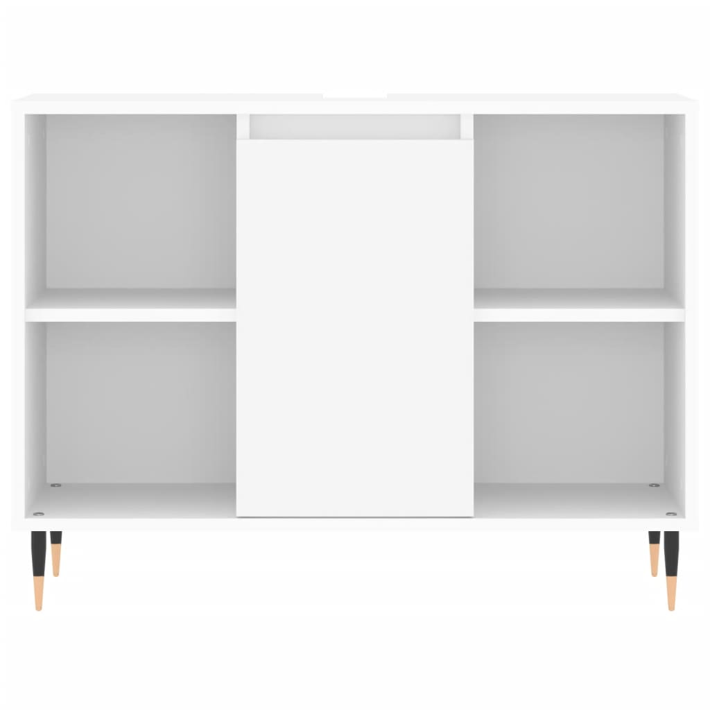3-delige Badkamermeubelset bewerkt hout wit is nu te koop bij PeponiXL, paradijselijk wonen!