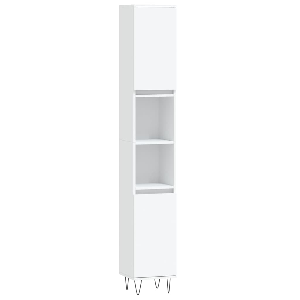 3-delige Badkamermeubelset bewerkt hout wit is nu te koop bij PeponiXL, paradijselijk wonen!