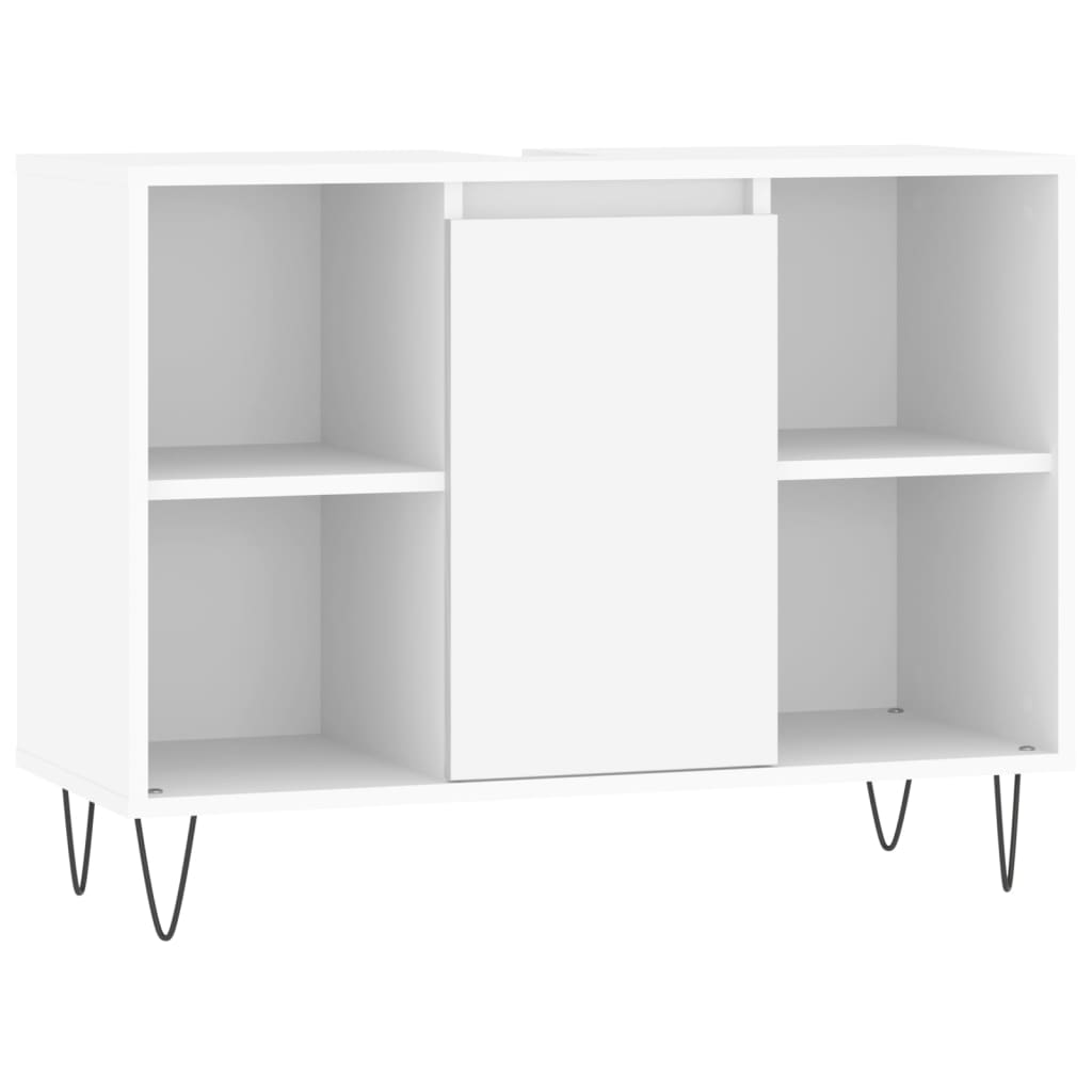 3-delige Badkamermeubelset bewerkt hout wit is nu te koop bij PeponiXL, paradijselijk wonen!