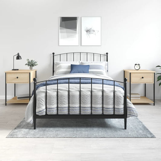 Nachtkastjes 2 st 44x45x58 cm sonoma eikenkleurig is nu te koop bij PeponiXL, paradijselijk wonen!