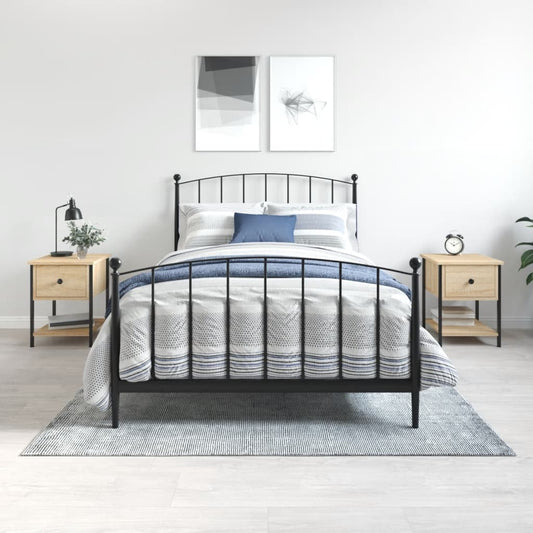 Nachtkastjes 2 st 34x35,5x45 cm sonoma eikenkleurig is nu te koop bij PeponiXL, paradijselijk wonen!