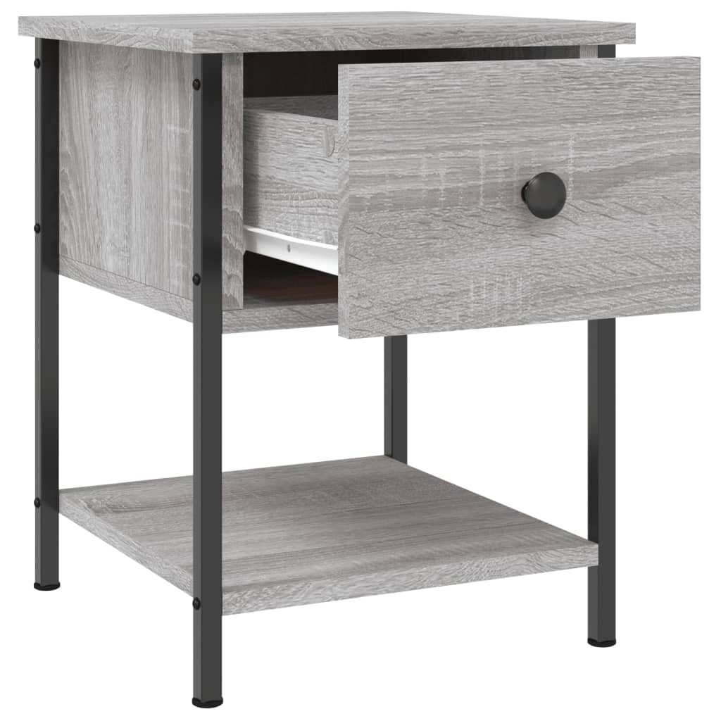 Nachtkastjes 2 st 34x35,5x45 cm bewerkt hout grijs sonoma eiken is nu te koop bij PeponiXL, paradijselijk wonen!
