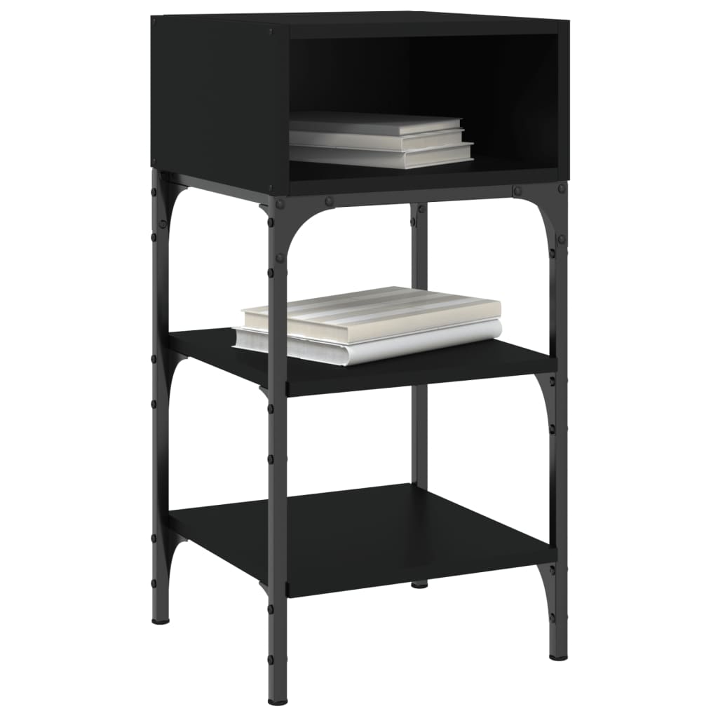 Nachtkastjes 2 st 35x34,5x70 cm bewerkt hout zwart is nu te koop bij PeponiXL, paradijselijk wonen!