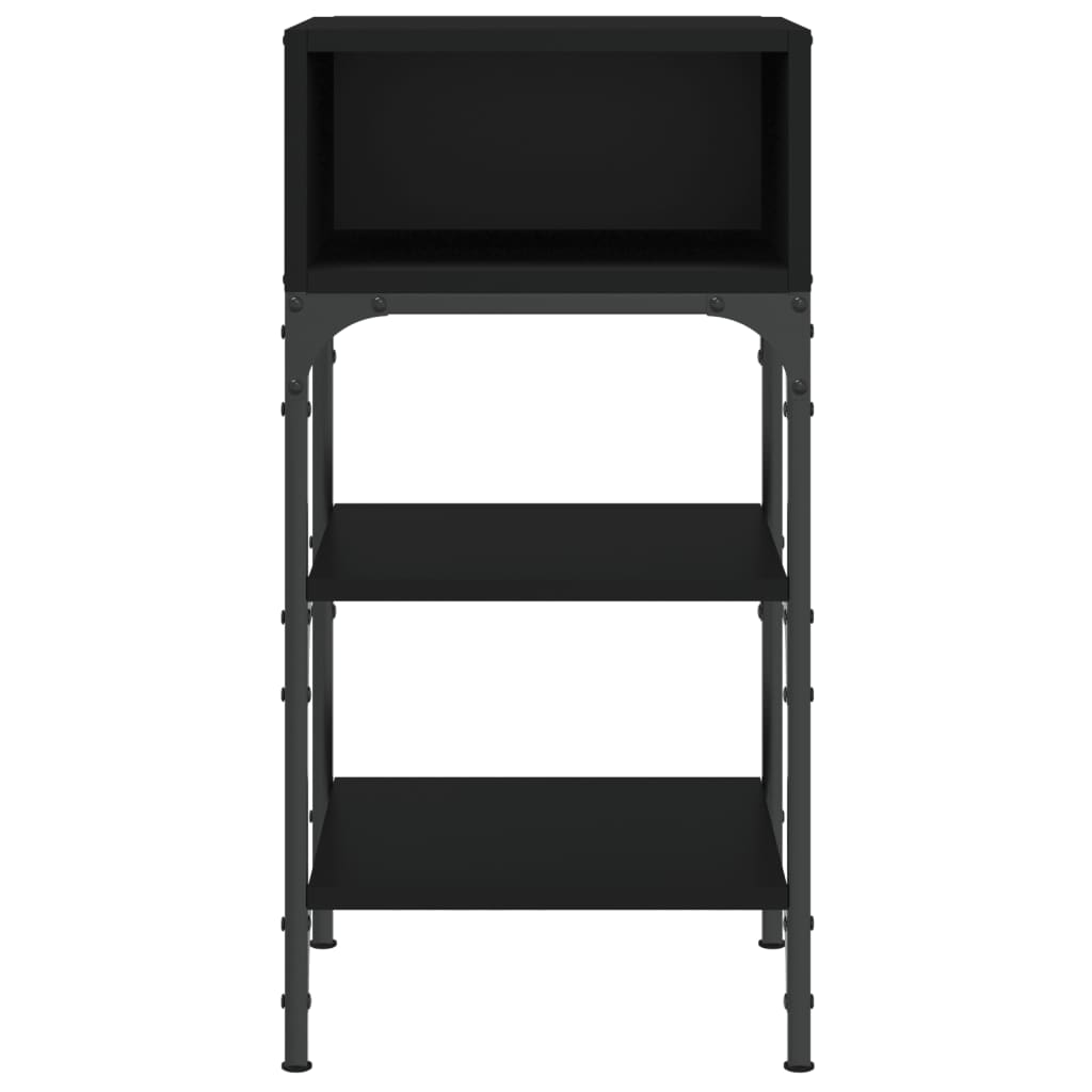 Nachtkastjes 2 st 35x34,5x70 cm bewerkt hout zwart is nu te koop bij PeponiXL, paradijselijk wonen!