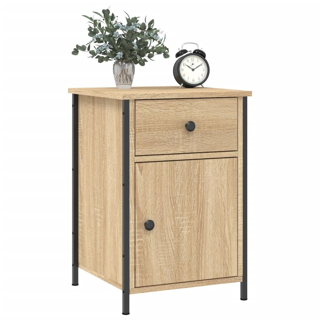 Nachtkastjes 2 st 40x42x60 cm bewerkt hout sonoma eikenkleurig is nu te koop bij PeponiXL, paradijselijk wonen!