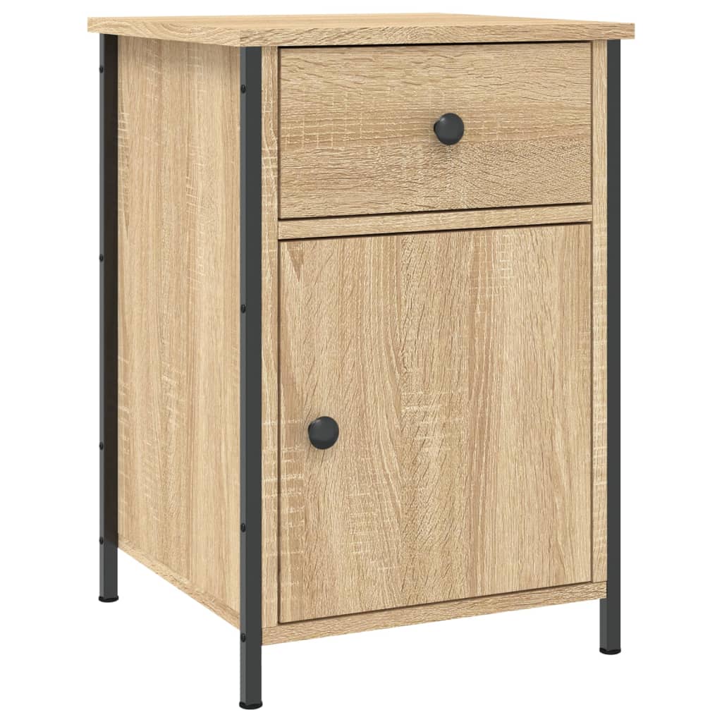 Nachtkastjes 2 st 40x42x60 cm bewerkt hout sonoma eikenkleurig is nu te koop bij PeponiXL, paradijselijk wonen!