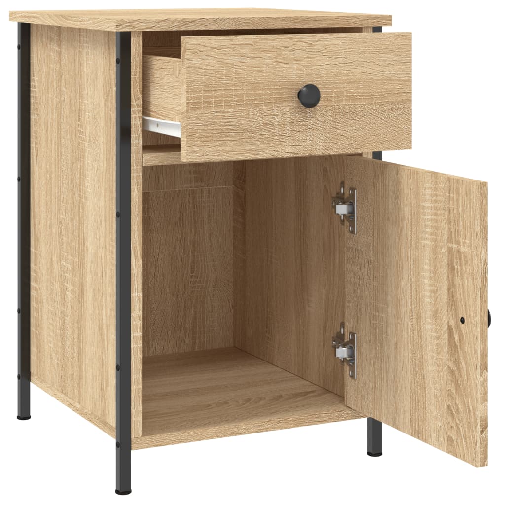 Nachtkastjes 2 st 40x42x60 cm bewerkt hout sonoma eikenkleurig is nu te koop bij PeponiXL, paradijselijk wonen!