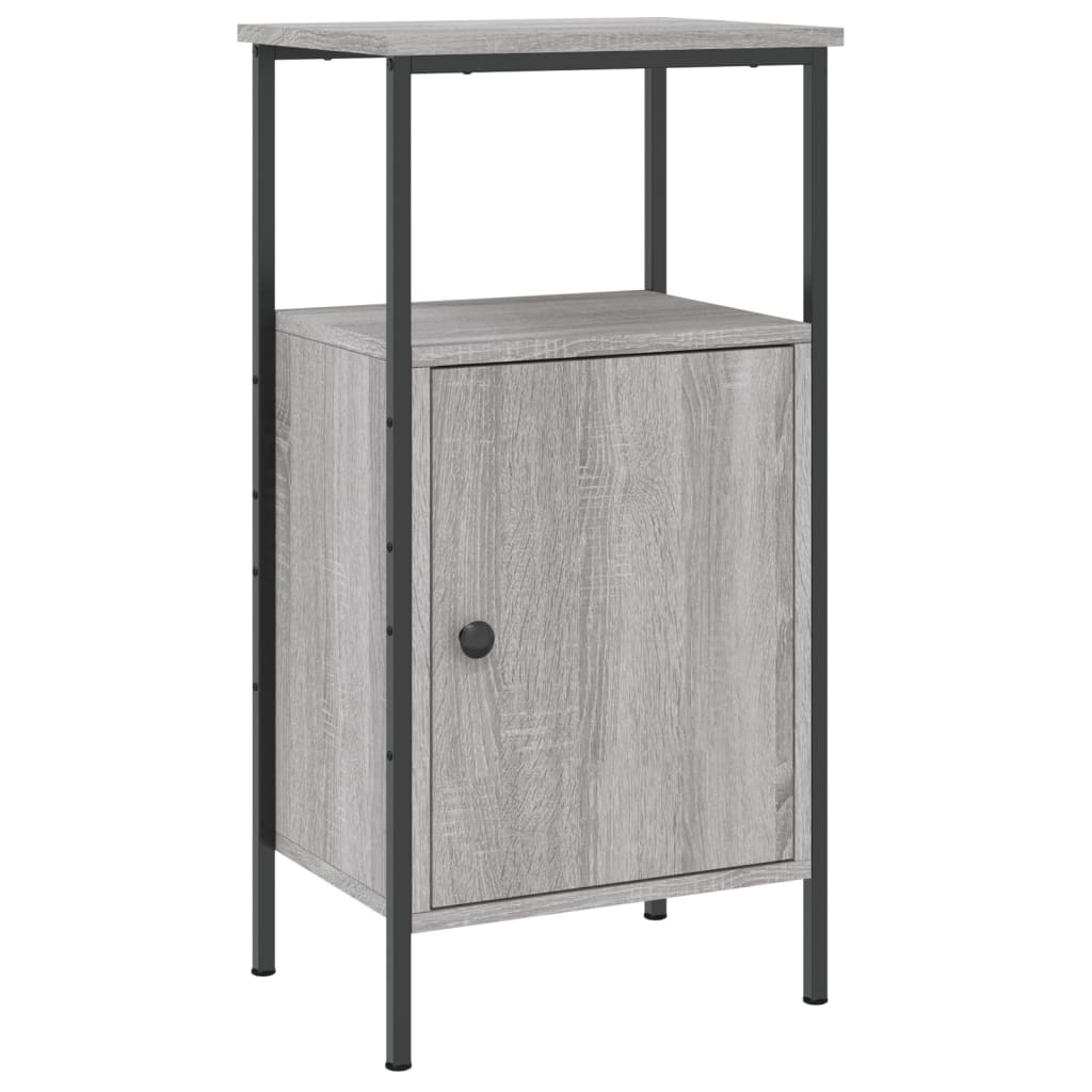 Nachtkastjes 2 st 41x31x80 cm bewerkt hout grijs sonoma eiken is nu te koop bij PeponiXL, paradijselijk wonen!