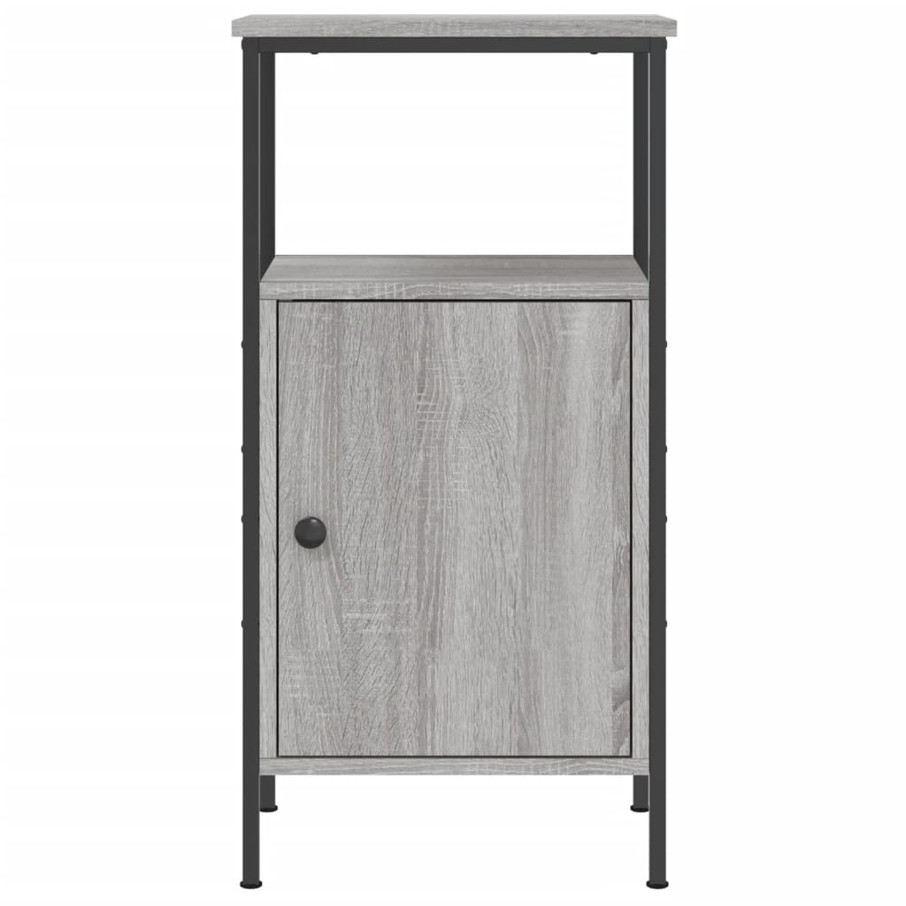 Nachtkastjes 2 st 41x31x80 cm bewerkt hout grijs sonoma eiken is nu te koop bij PeponiXL, paradijselijk wonen!