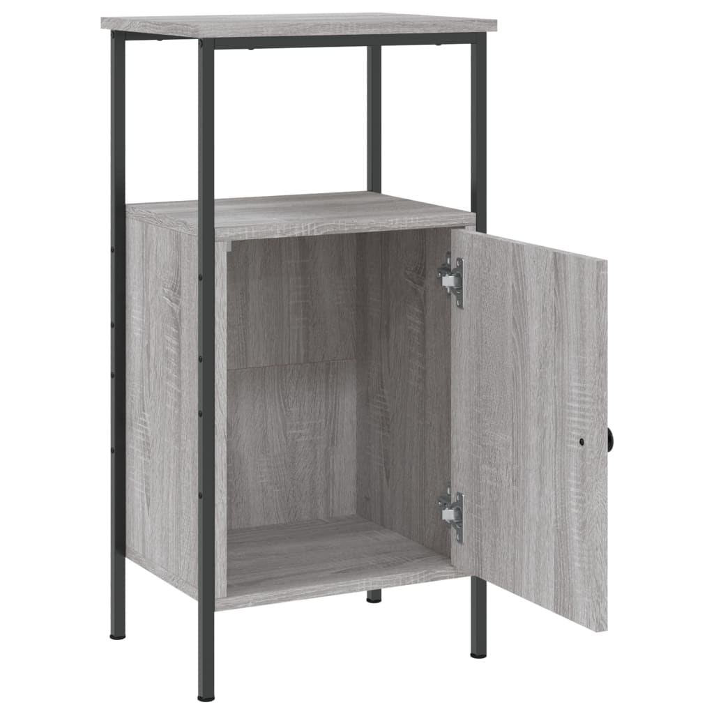 Nachtkastjes 2 st 41x31x80 cm bewerkt hout grijs sonoma eiken is nu te koop bij PeponiXL, paradijselijk wonen!