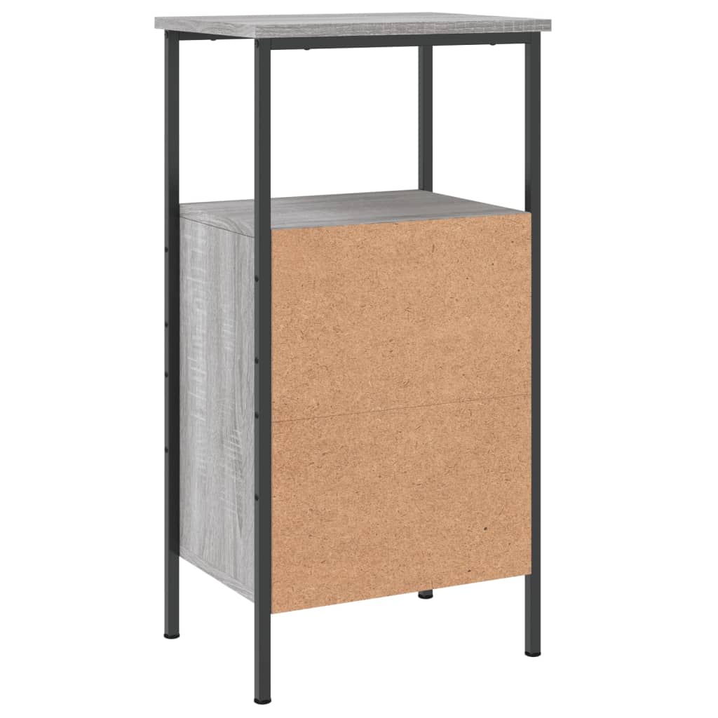 Nachtkastjes 2 st 41x31x80 cm bewerkt hout grijs sonoma eiken is nu te koop bij PeponiXL, paradijselijk wonen!