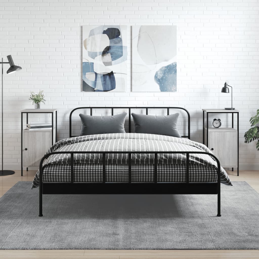 Nachtkastjes 2 st 41x31x80 cm bewerkt hout grijs sonoma eiken is nu te koop bij PeponiXL, paradijselijk wonen!