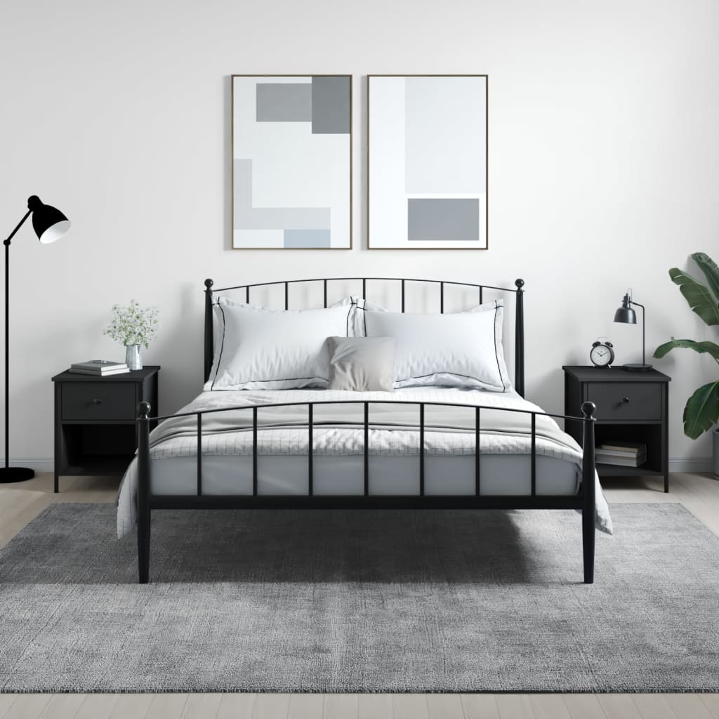 Nachtkastjes 2 st 40x42x50 cm bewerkt hout zwart is nu te koop bij PeponiXL, paradijselijk wonen!