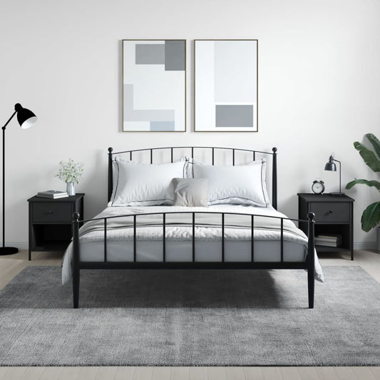 Nachtkastjes 2 st 40x42x50 cm bewerkt hout zwart is nu te koop bij PeponiXL, paradijselijk wonen!