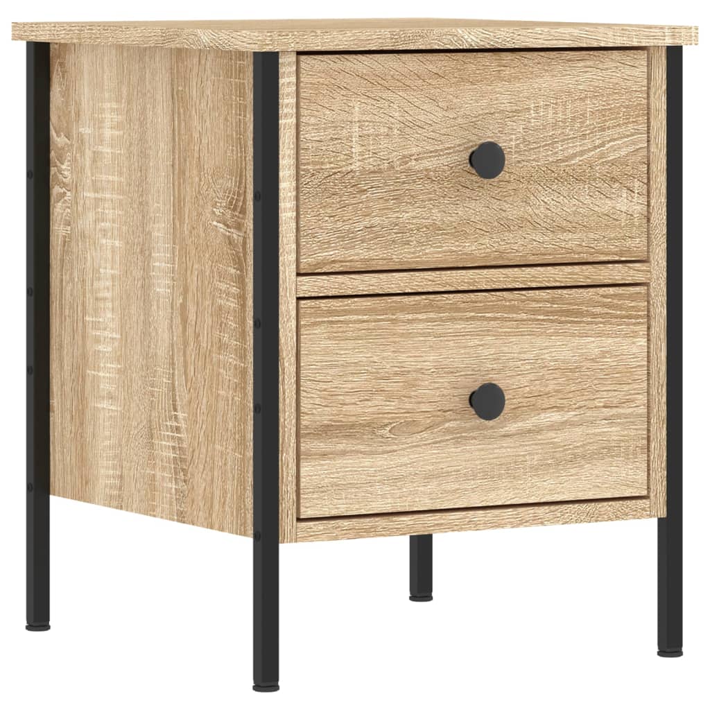 Nachtkastjes 2 st 40x42x50 cm bewerkt hout sonoma eikenkleurig is nu te koop bij PeponiXL, paradijselijk wonen!