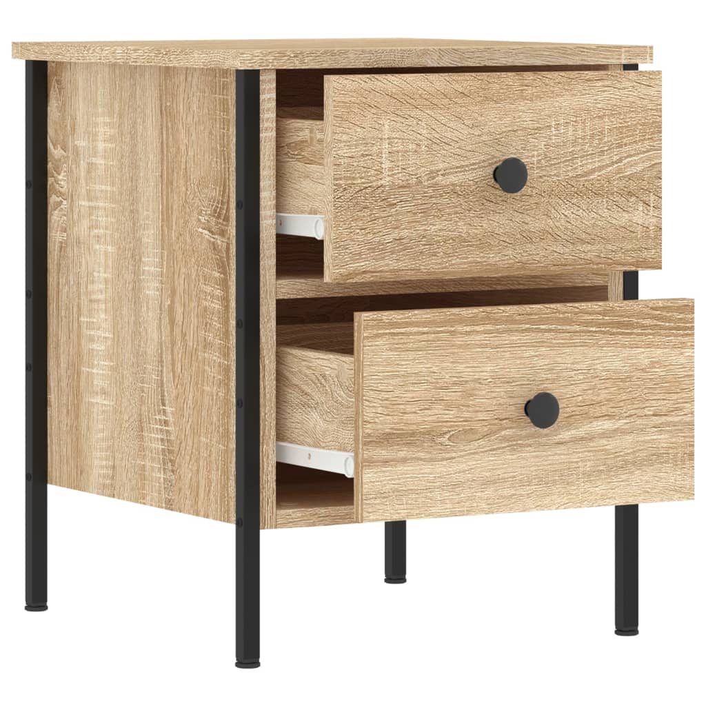 Nachtkastjes 2 st 40x42x50 cm bewerkt hout sonoma eikenkleurig is nu te koop bij PeponiXL, paradijselijk wonen!