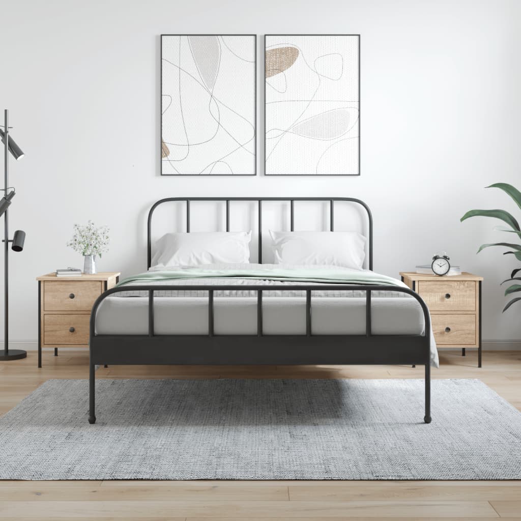 Nachtkastjes 2 st 40x42x50 cm bewerkt hout sonoma eikenkleurig is nu te koop bij PeponiXL, paradijselijk wonen!