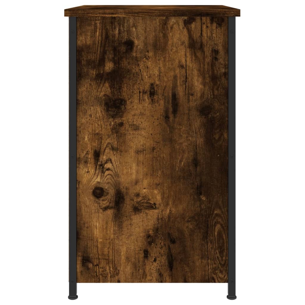 Nachtkastje 40x36x60 cm bewerkt hout gerookt eikenkleurig is nu te koop bij PeponiXL, paradijselijk wonen!