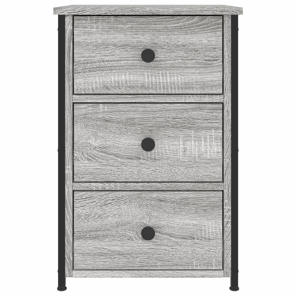 Nachtkastje 40x36x60 cm bewerkt hout grijs sonoma eikenkleurig is nu te koop bij PeponiXL, paradijselijk wonen!