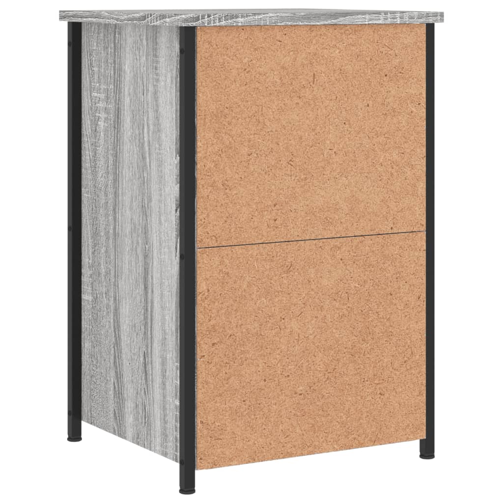 Nachtkastje 40x36x60 cm bewerkt hout grijs sonoma eikenkleurig is nu te koop bij PeponiXL, paradijselijk wonen!
