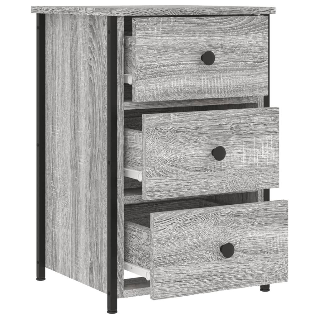 Nachtkastjes 2 st 40x36x60 cm bewerkt hout grijs sonoma eiken is nu te koop bij PeponiXL, paradijselijk wonen!