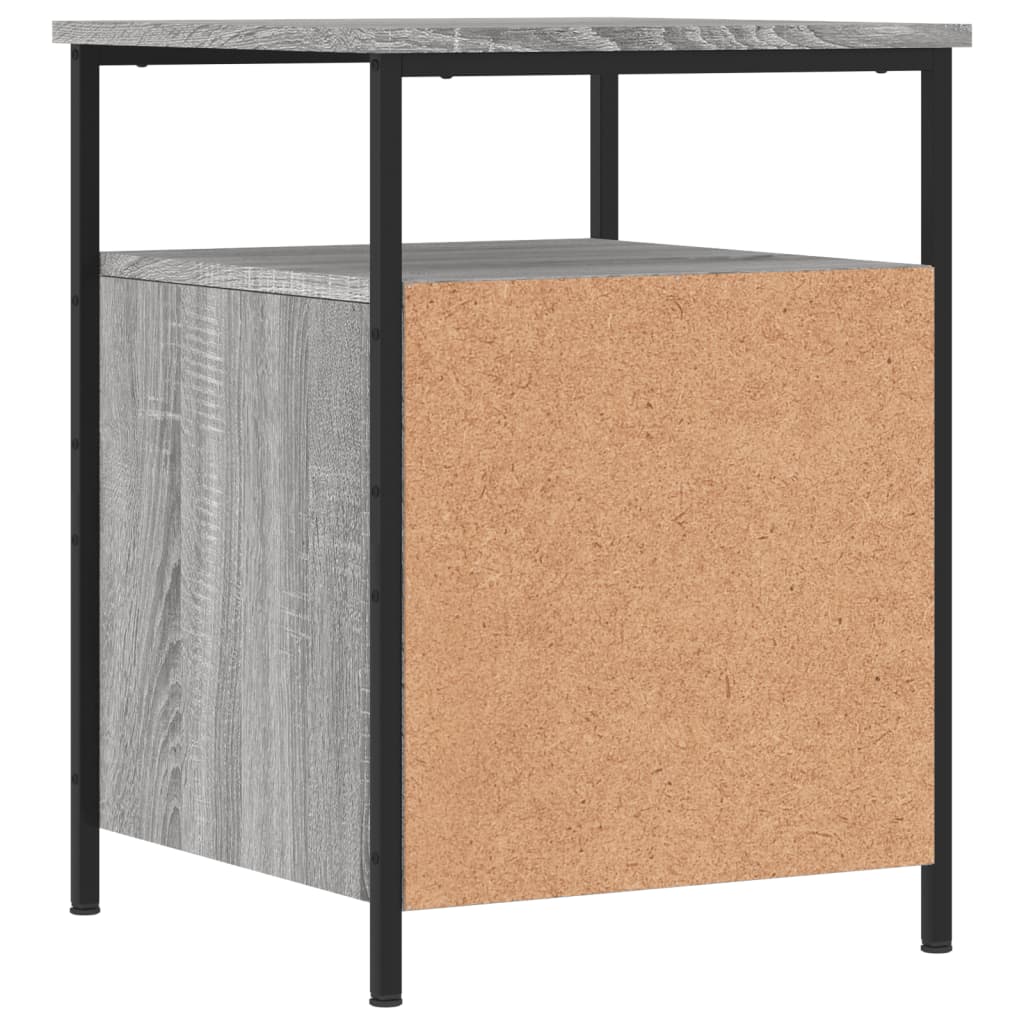 Nachtkastje 44x45x60 cm bewerkt hout grijs sonoma eikenkleurig is nu te koop bij PeponiXL, paradijselijk wonen!