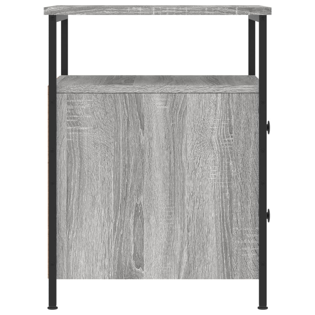 Nachtkastjes 2 st 44x45x60 cm bewerkt hout grijs sonoma eiken is nu te koop bij PeponiXL, paradijselijk wonen!